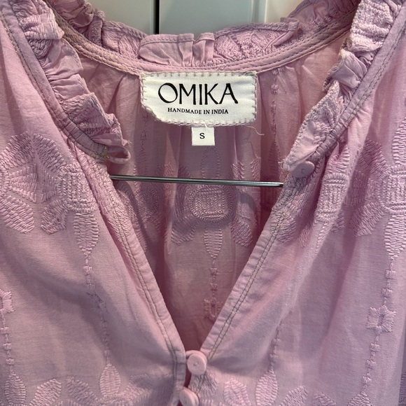 Omika Lavender Dress with Ruffle Sleeves - Picture 2 of 5